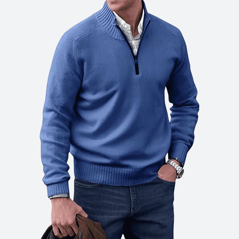 Elegante kasjmiertrui voor mannen, ideaal voor herfst- en winterdagen.