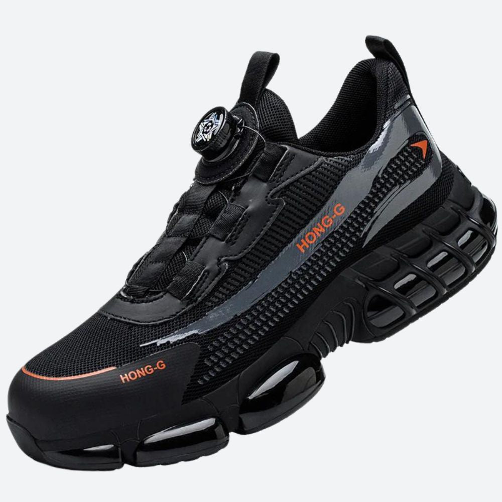 Trendy veiligheidsschoenen voor heren met ademend materiaal en antislipzool