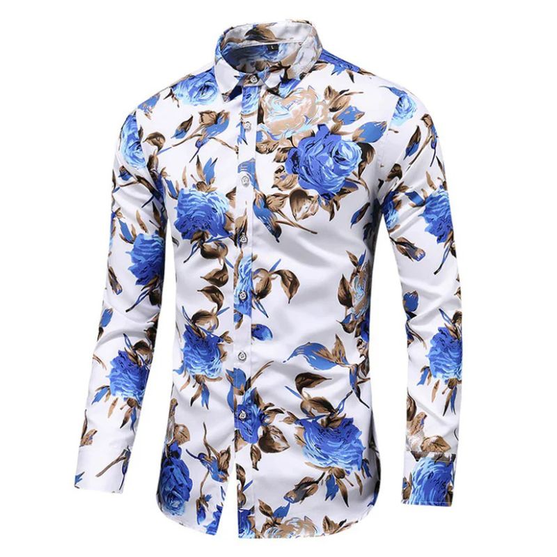 Stijlvol gebloemd zomershirt voor heren met een opvallend bloemenpatroon en comfortabele pasvorm.