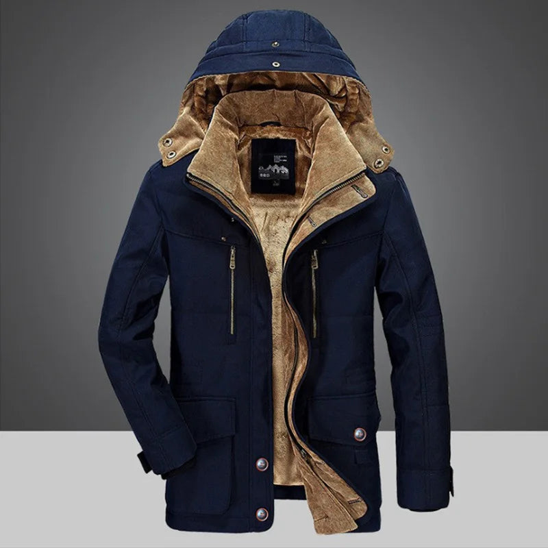 Warme winterjas met capuchon voor mannen - Pascal