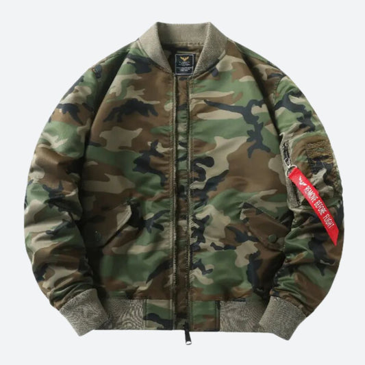 Casual bomberjack voor mannen, ideaal voor herfst- en winterdagen, met iconisch ontwerp en elastische manchetten.