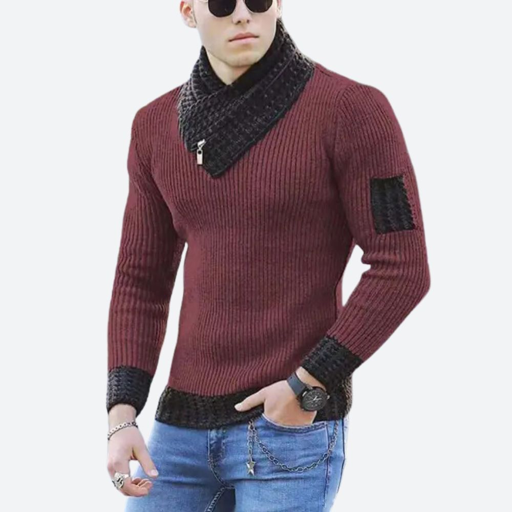 Comfortabele vintage herentrui met hoogwaardige materialen, stijlvolle kraag en perfecte pasvorm, ideaal voor herfst- en winterdagen.