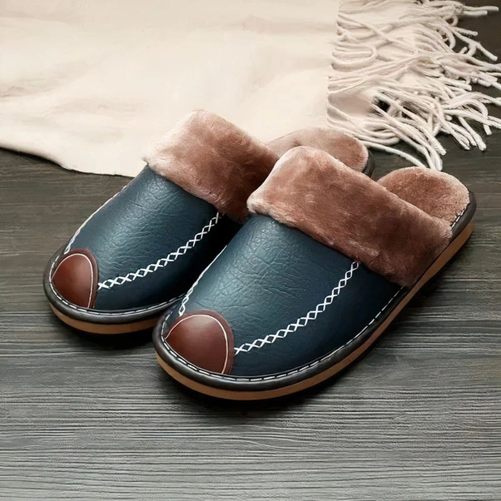 Stijlvolle leren herensandalen met zachte voering en stevige antislipzool.