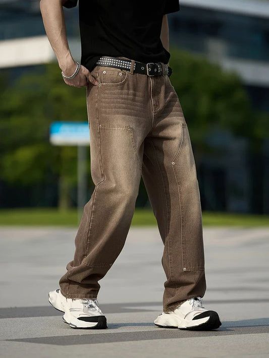 Heren zomerbroek met wijde pijpen, luchtige en trendy pasvorm voor een casual look.