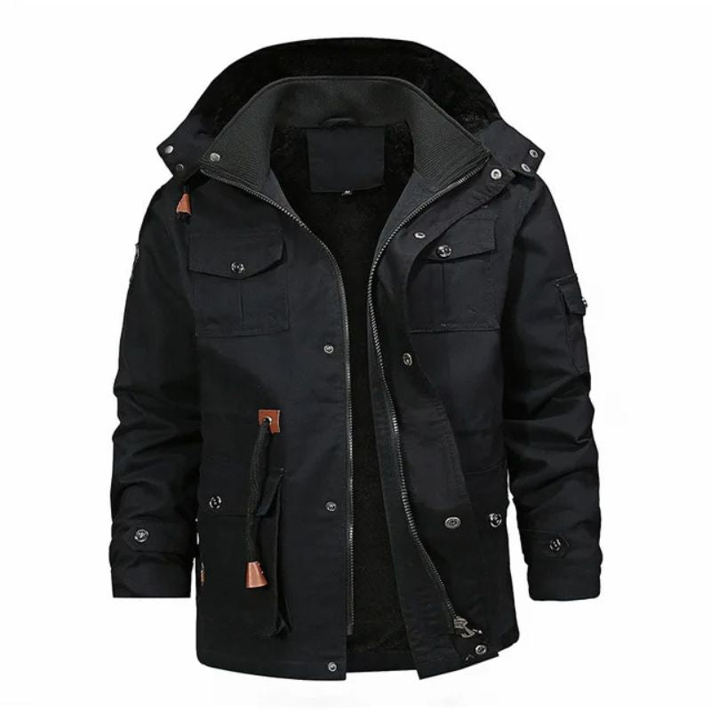 Klassiek warm fleecejack voor heren met een tijdloos ontwerp in een stijlvolle groene kleur, ideaal voor koude winterdagen.
