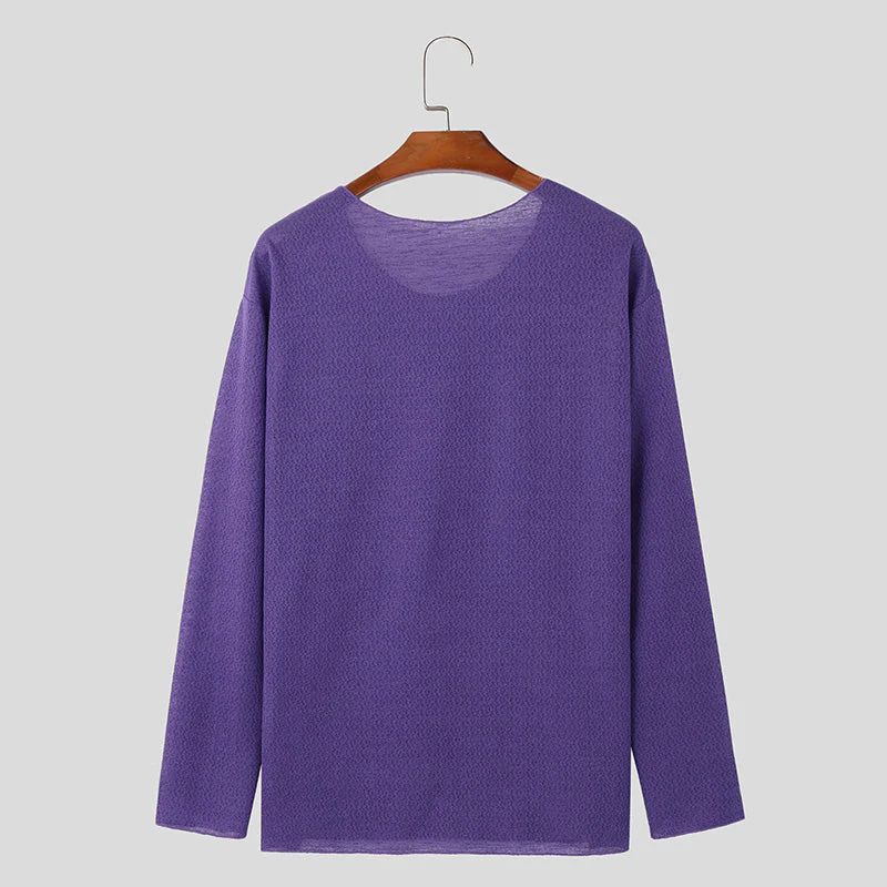 Licht en ademend zomershirt met lange mouwen voor heren, stijlvol en comfortabel voor elke gelegenheid.