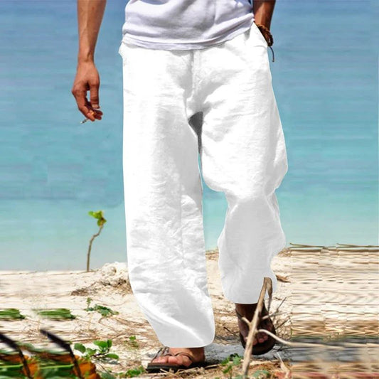 Klassieke getailleerde broek voor de zomer met een luchtige en comfortabele pasvorm.