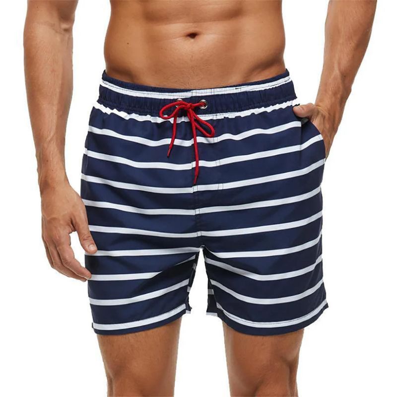 Trendy en comfortabele zomer boardshorts voor heren met een opvallend tie-dye patroon en een elastische taille met trekkoord.
