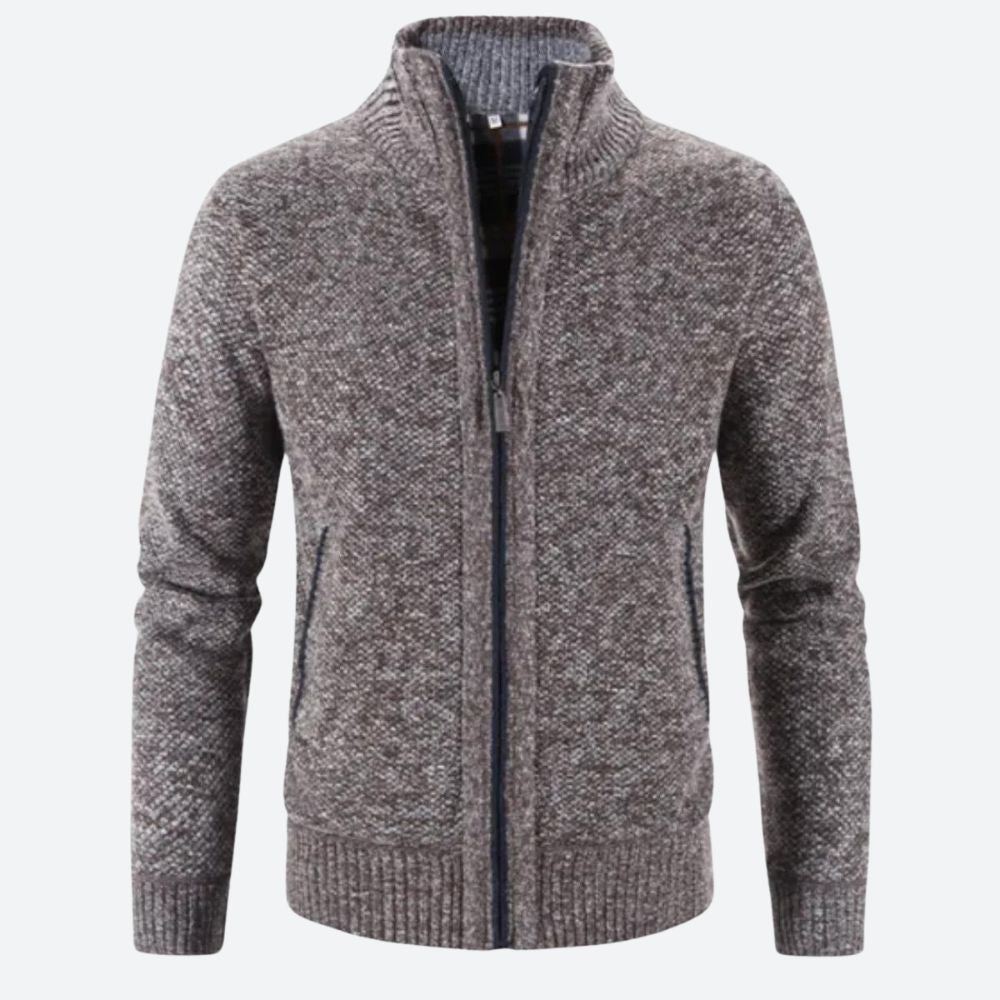 Luxueus vest voor mannen met ritssluiting, ideaal voor herfst- en winterdagen.