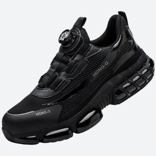 Trendy veiligheidsschoenen voor heren met ademend materiaal en antislipzool