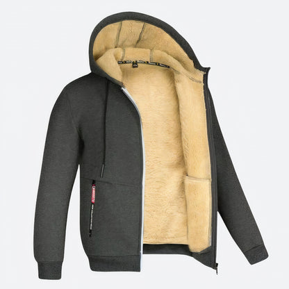 Trendy winterjas voor mannen met capuchon en warme voering, ideaal voor herfst- en winterdagen.