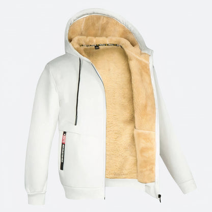 Trendy winterjas voor mannen met capuchon en warme voering, ideaal voor herfst- en winterdagen.