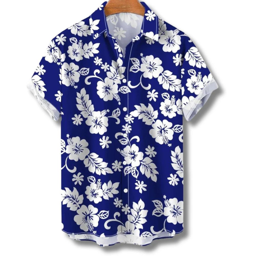 Stijlvol Hawai zomershirt voor heren met een casual pasvorm en knoopsluiting.