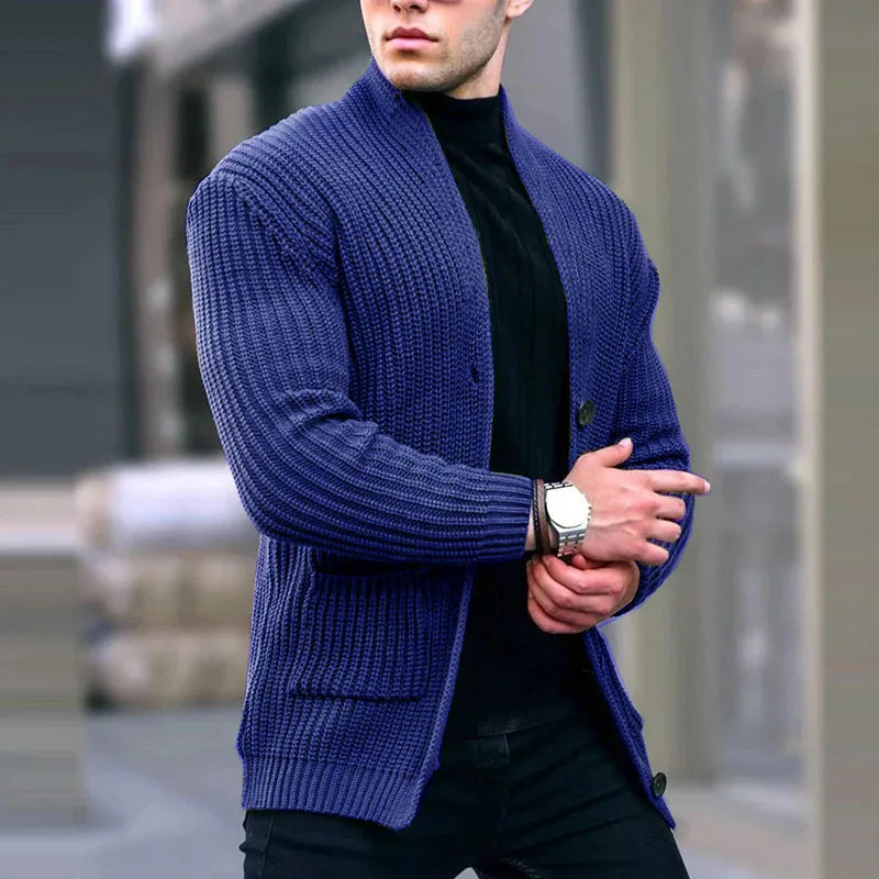 Warm gebreid vest voor heren, ideaal voor stijlvolle en comfortabele winterlooks.