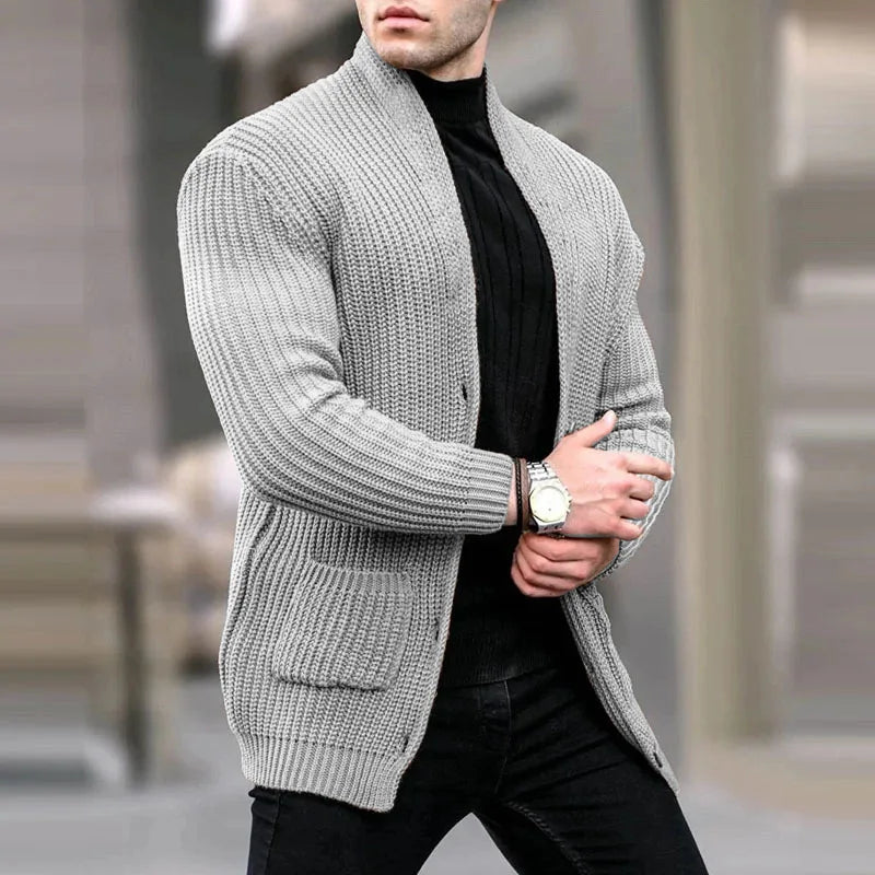 Warm gebreid vest voor heren, ideaal voor stijlvolle en comfortabele winterlooks.