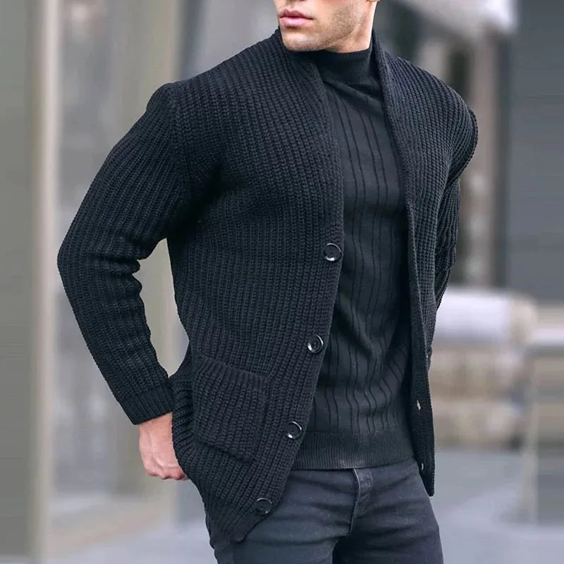 Warm gebreid vest voor heren, ideaal voor stijlvolle en comfortabele winterlooks.